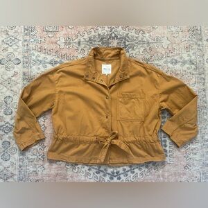 Madewell Mustard Tie-Waist Utility Boho Indie Coastal City Chic Jacket Women XL